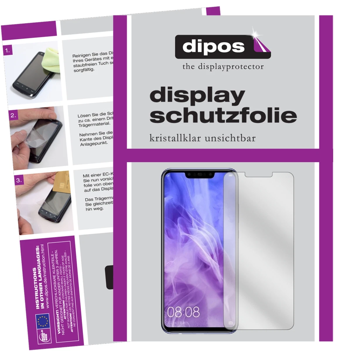 6x Pellicola per Huawei Y6 Prime (2019) Protettiva Protezione