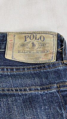 Polo Blue Jeans SZ 36 X 32 Ralph Lauren Distressed Classic 867 | eBay