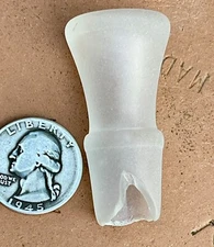 Tumbled Sea Glass Clear 2" Bottle Stopper lot #7338