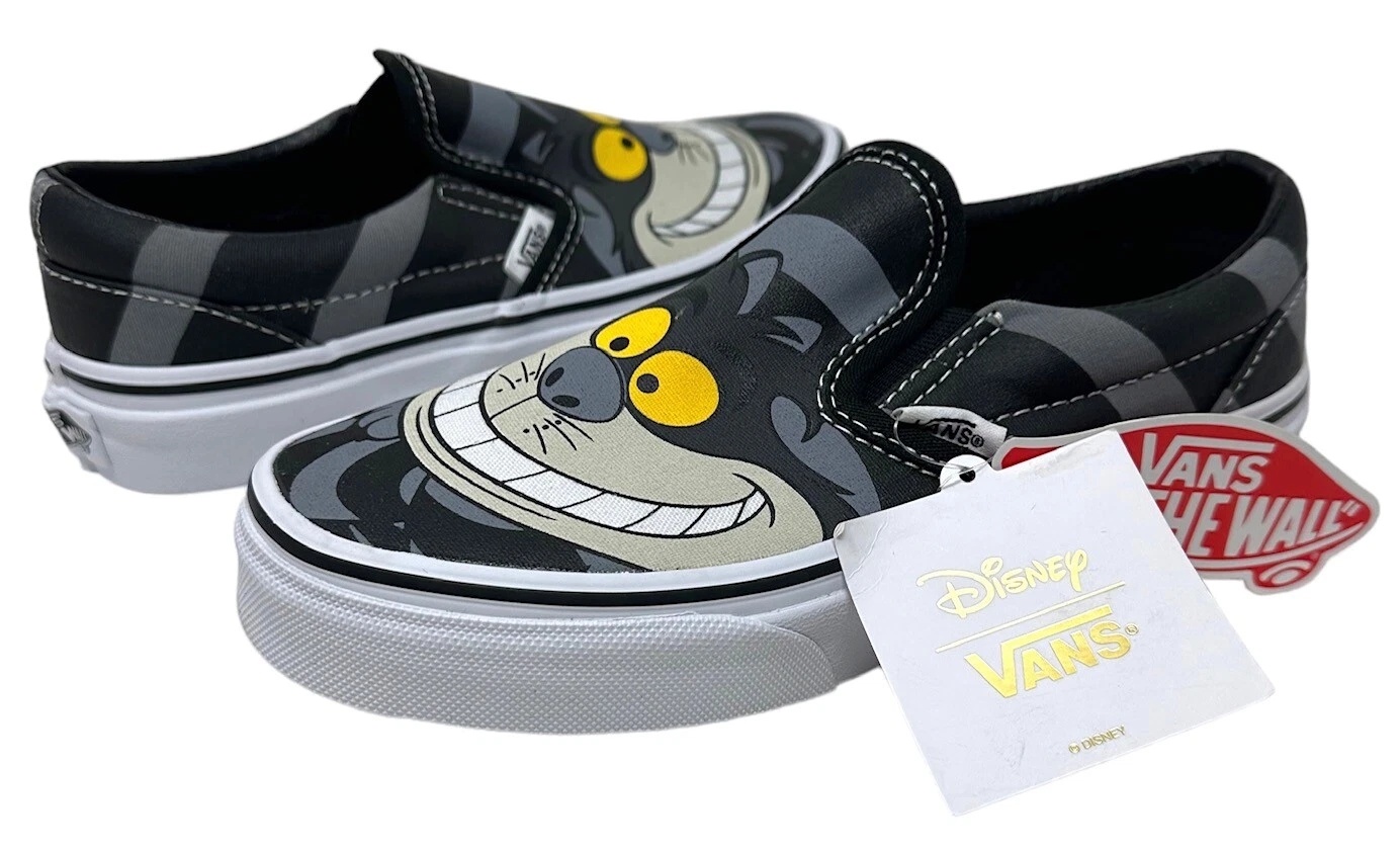 Scarpe slip on classiche Vans Off The Wall bambini giovani X Disney Cheshire gatto