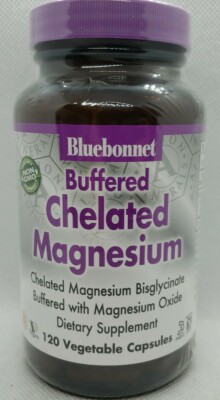 Bluebonnet Buffered Chelated Magnesium Biglycinate [200 mg] 120 veg capsules