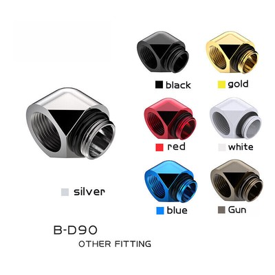 Bykski B-D90 Male to Female G1/4' 90 Degree Fitting Adapter Elbow Water Cooling