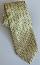 Vineyard Vines Mens Silk Neck Tie Lacrosse Stick Sports Athletic Yellow