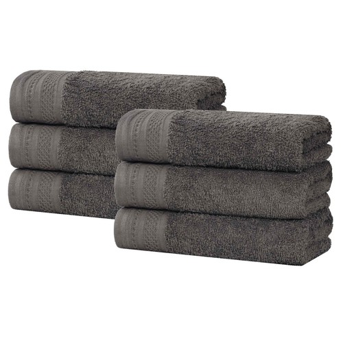 Honeycomb Textured Waffle Border Cotton Medium Weight Hand Towels, Set of 6 - 第 41/94 張圖片
