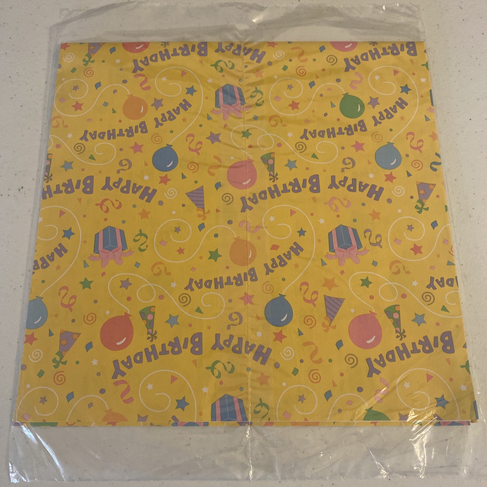 Vintage Hallmark Happy Birthday Gift Wrapping Paper EW40 NEW 2 Sheets
