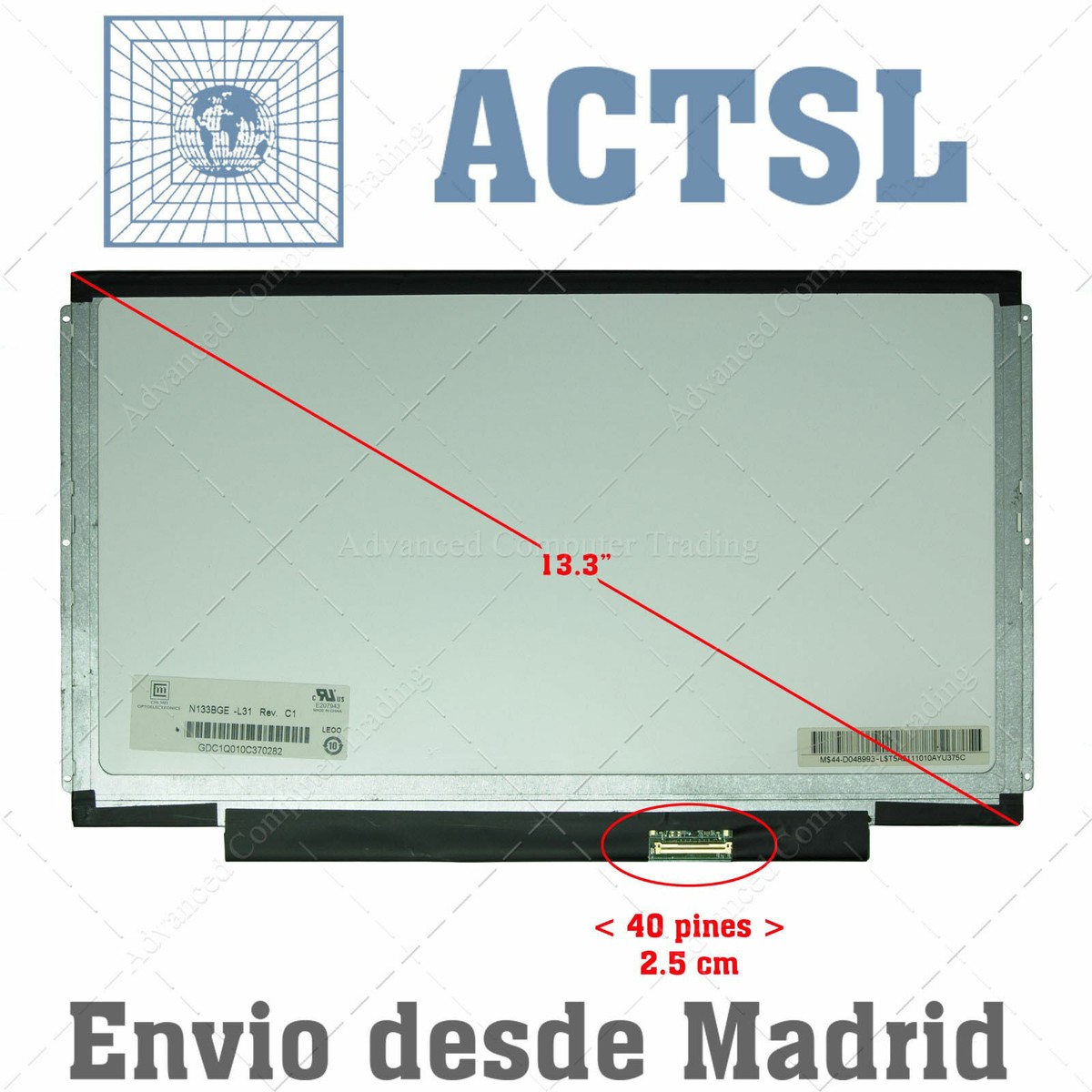 N156BGE-L41 REV.C2 Chi Mei 15.6 inch Notebook Paneli Ekranı, Dünya Grup