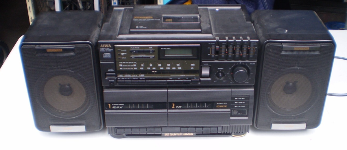 AIWA
アイワ
液晶
テレビ
32型
電化製品
家庭用
動作品
軽量
2020 1989 Aiwa AM/FM/Tape/CD/Cassette Componet System Radio Boom