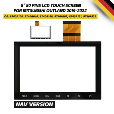 8'' Touchscreen Digitizer für 2019-2022 MITSUBISHI Outlander MK3 SAT NAV Radio DE