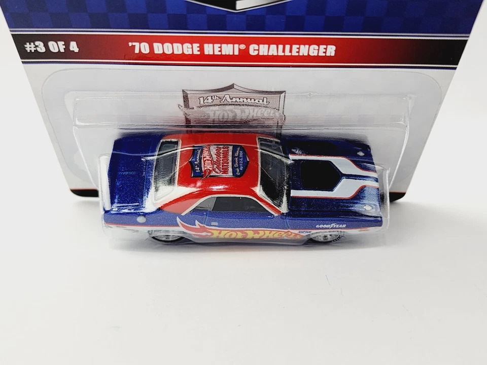 HOT WHEELS 14TH NATIONALS '70 DODGE CHALLENGER SUPER LOW #79 NEW VERY NICE JJ39 - Image 4 of 4