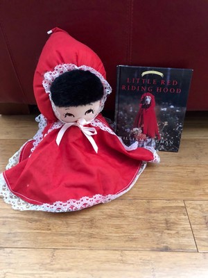 vintage little red riding hood topsy turvy doll
