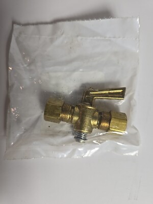 JMF 46950 Brass Ground Plug Valve 3/8 x 3/8 Compression Dia. in. with Handle