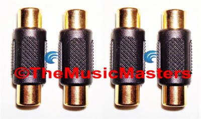 2 To 4 RCA 2-Pack RCA Female To Female Coupler - Gold Plated Metal Body Connector (GC-204G-2) Rca Splitter - Foto 14