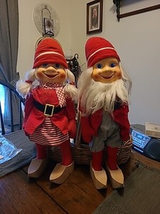 Vintage Christmas Swedish Elves