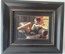 RARE FABIAN PEREZ ORIGINAL "Tess II - Commission" lady elegant girl OIL PAINTING
