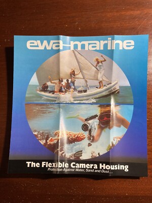 EWA Marine Flexible Camera Housing Underwater Camera Divine Vtg Brochure 1980s