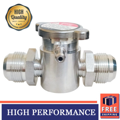 Aluminum AN-16 -16AN Fitting Radiator Inline Filler Neck Hose Connector ...