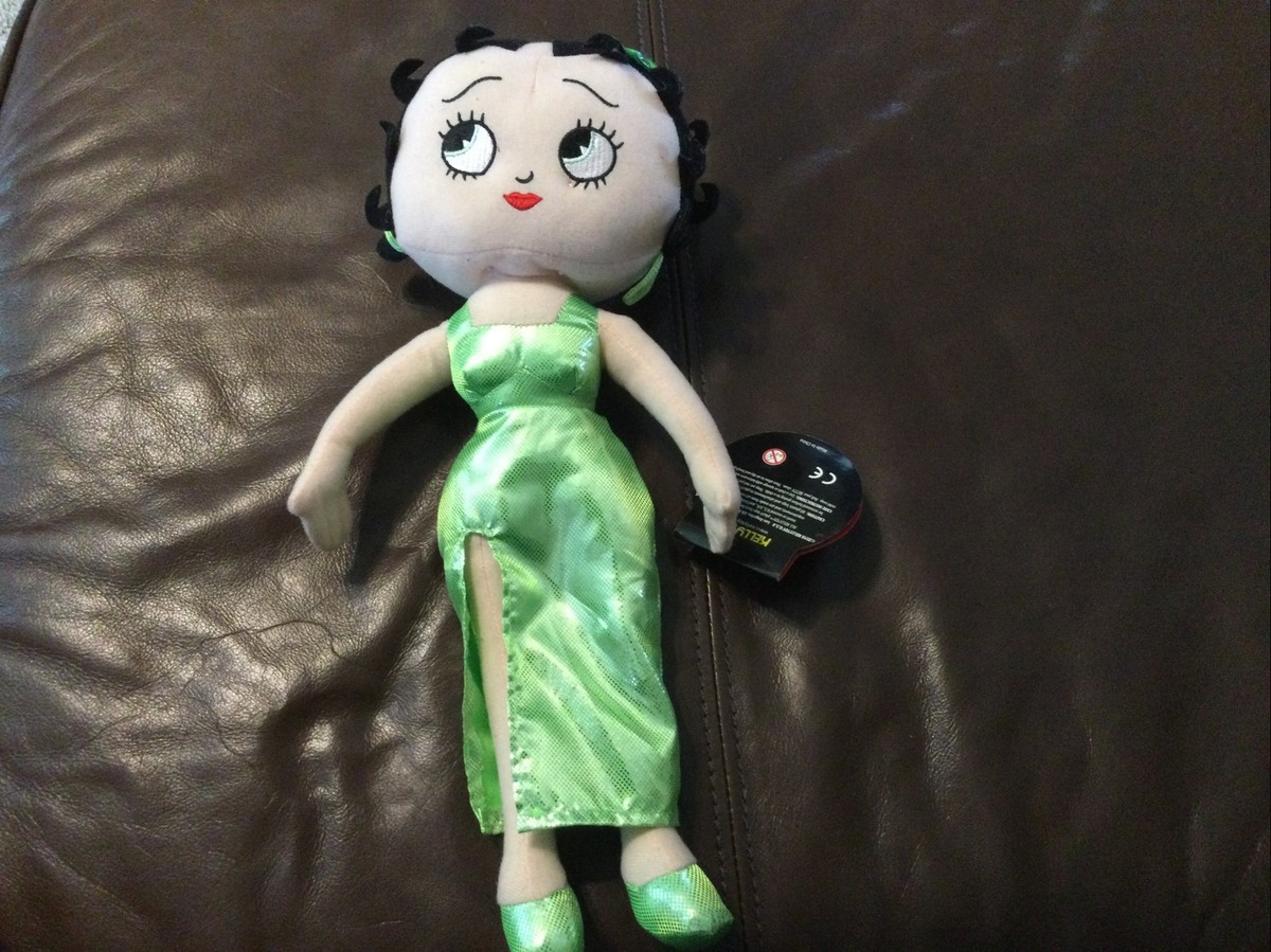 BETTY BOOP Kelly Toy 2016 15 Plush Doll Metallic Green Dress NEW!