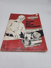 Vintage Briggs & Stratton Small Engine Service Repair Manual 1982 Instructions 