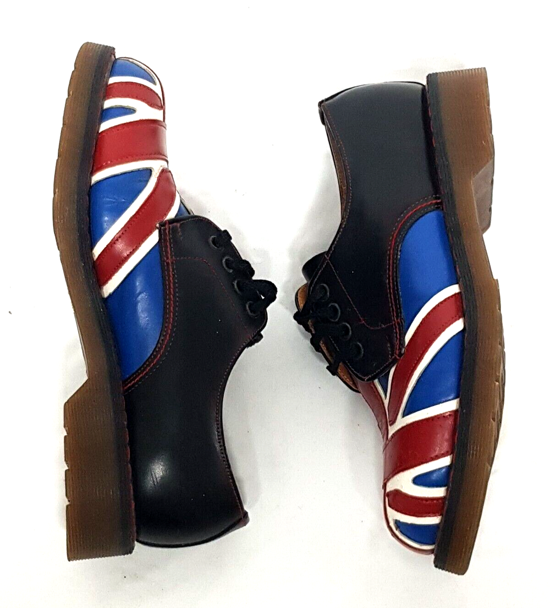 VINTAGE MARTENS UNION JACK BRITISH FLAG OXFORD SHOES MADE IN