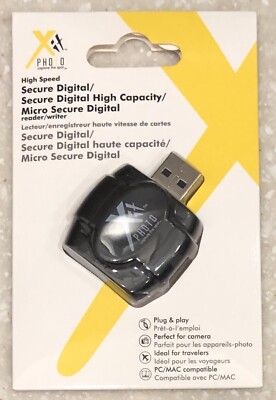 PHOTO XIT SD, SDHC, MicroSD USB High Speed Memory Card Reader/writer