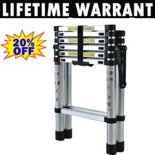 5 6 Step Telescoping Ladder 5.5ft 6.5ft A-Frame Aluminum Extension Ladder AAA