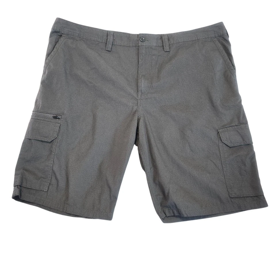 Eddie Bauer Cargo Shorts Mens 46 Charcoal Gray Ripstop Hiking Utility Gorpcore