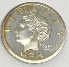 2005 NORFED 1 oz .999 FINE SILVER FROSTY PROOF LIKE TONED $20 BU in CAPSULE!