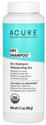 4 Stück Acure Organics Trockenshampoo für braunes bis dunkles Haar cruelty-free 