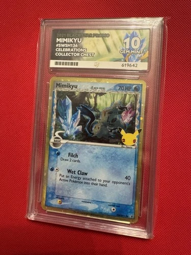 Mimikyu Holo Black Star Promo SWSH136 2021 ACE 10 GEM MINT Celebrations Pokemon