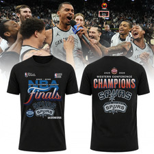 San Antonio Spurs 2026 Western Conference Champions Locker Room T-Shirt 2-Sided