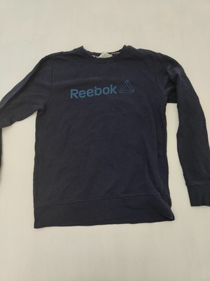 Reebok Sweatshirt Herren Small Navy Logo Rundhals Pullover Baumwollmischung