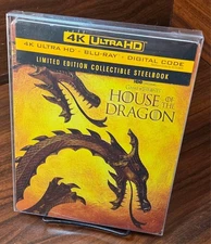 House of the Dragon: Season One Steelbook (4K)-NEW-w/PROTECTIVE SLEEVE-Free S&H!