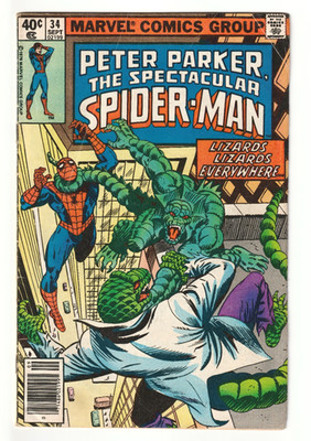 Peter Parker, The Spectacular Spider-Man #34 Lizards Lizards Everywhere 1979