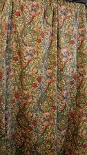 Pair Sanderson William Morris Golden Lily Lined Curtains 192cm W X 150cm D