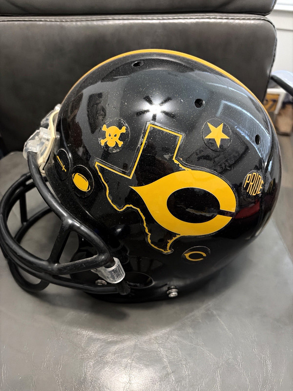 Pirates Black/Yellow Full Face Football Helmet w/ Facemask Medium NOCSAE 2011