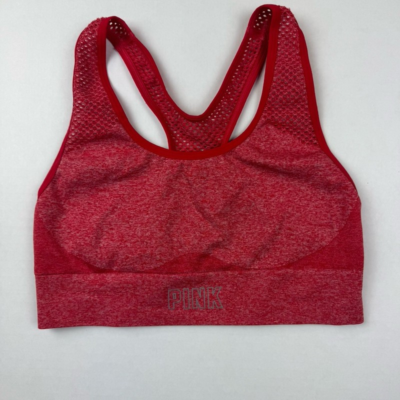 PINK Sport Red Seamless Racerback Pullover Sports Bra Wireless Medium S