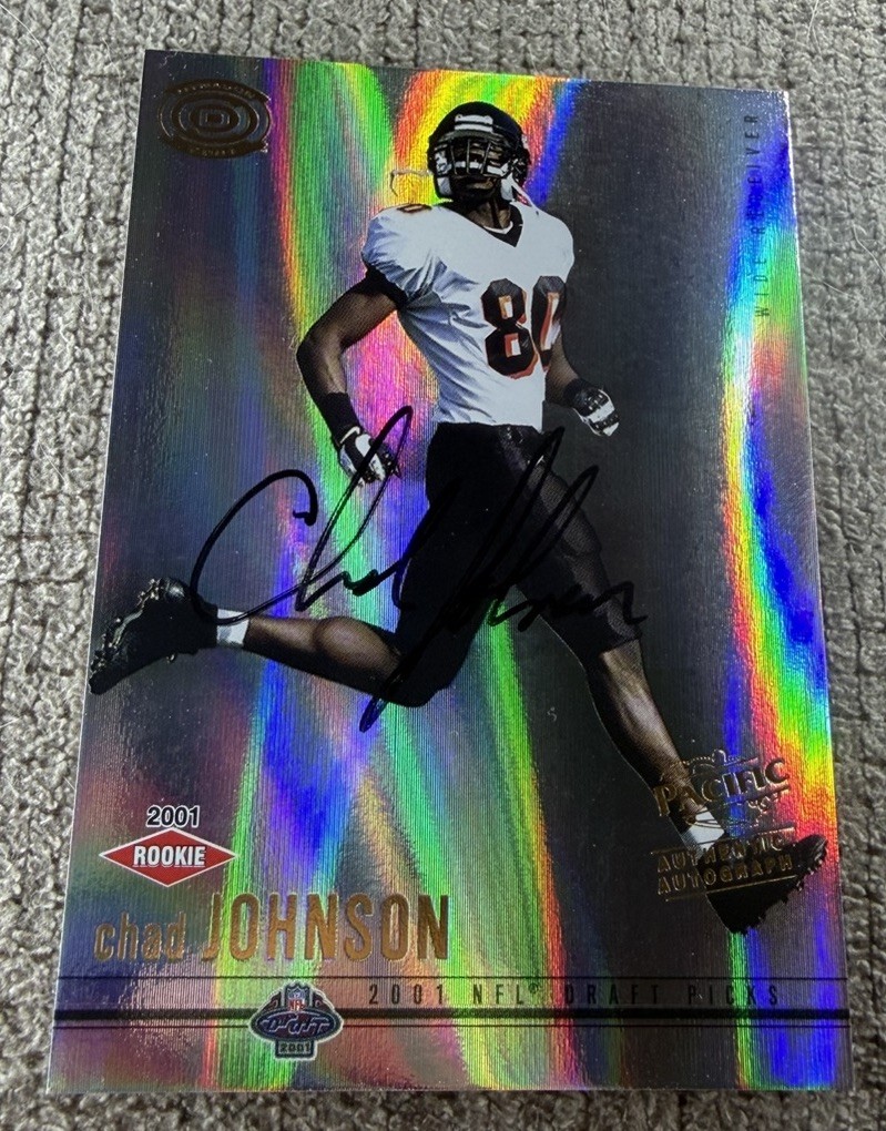 2001 Pacific Dynagon - Chad Johnson #118 /499 Rookie Authentic Autograph RC