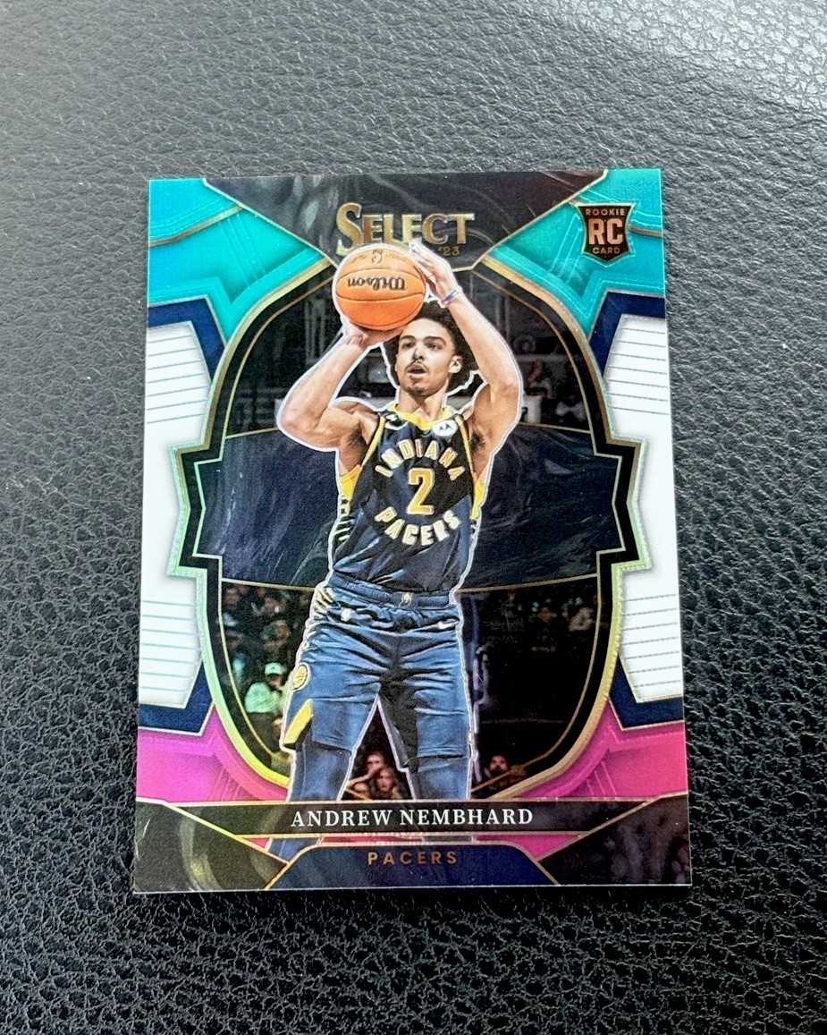 2022-23 Panini Select - Concourse Andrew Nembhard #77 Teal White Pink Prizm /49