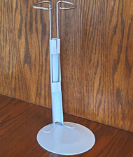 Vintage Strong White Adjust 4 x 7-9.5 inch Doll Stand fits 14 to 16 in Dolls VG