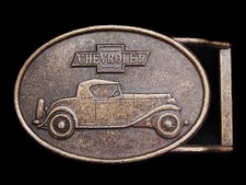 MJ01134 NOS VINTAGE 1970s  CHEVROLET  ANTIQUE CAR BELT BUCKLE