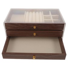 Jewelry Box with Drawers Empty Necklace Holder Countertop Organizer