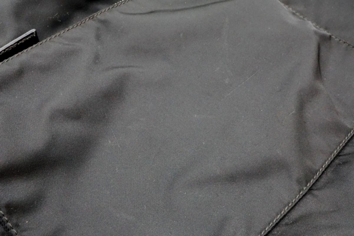 Prada Archive Shoulder Bag Tote Triangle Logo Plate Tessuto Nylon Black *Fjq5447 thumbnail 4