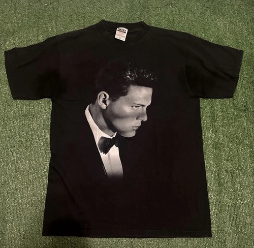 Luis Miguel Romances Tour -Concert Tour Music T 1990s vintage concert t-shirt, vintage, size L, single stitch, B+ condition