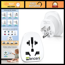 Universal Travel Plug Adapter - 2 Pack EU/UK/AU/CH to US Power Converter for USA