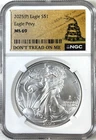 2025 (P) American Silver Eagle - EAGLE PRIVY - NGC MS69 Don't Tread on Me Label!