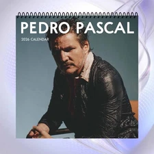 Pedro Pascal 2026 Wall Calendar, Stylish Actor Portrait Photography