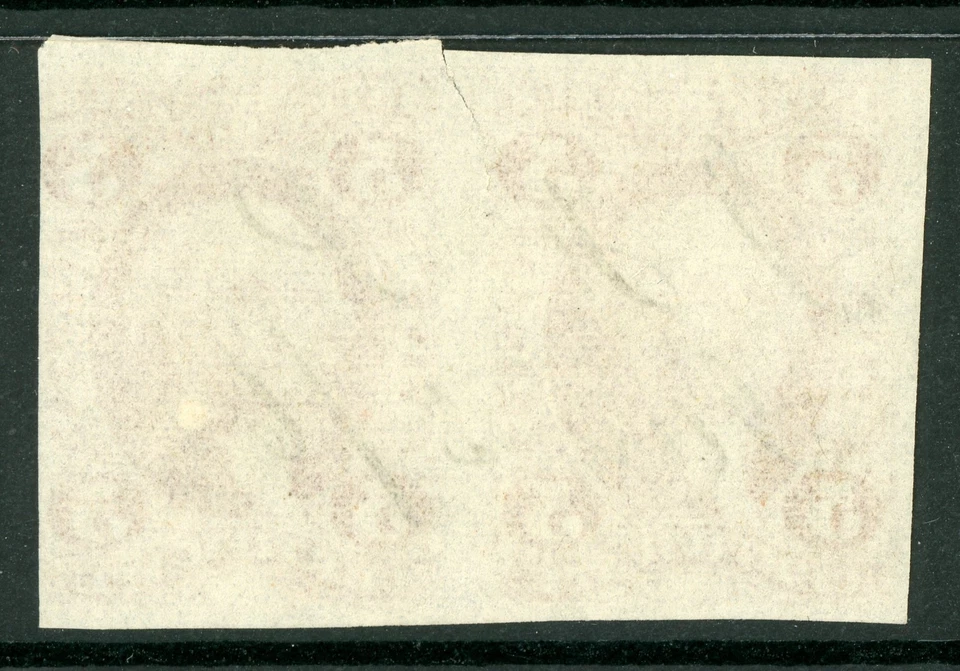 USA 1862 Washington 5¢ Revenue Pair Imperf 1st Issue  Sc R24a VFU D698 - Image 2 of 4