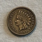 1862 INDIAN HEAD CENT VF