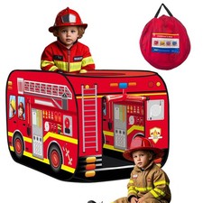 Pop Up Tent Kids: Fire Truck Tent, Pop - Up Playhouse Toy Suitable, Playhouse...