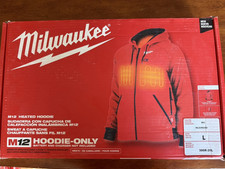 Milwaukee M12 Heated Hoodie Red Full Zip Hooded Pockets Men  s L 306R-20L